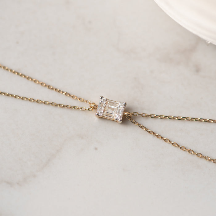 Isabel Bernard De La Paix Maxime Bracelet En Or 14 Carats Avec Diamant 0.10 Carat