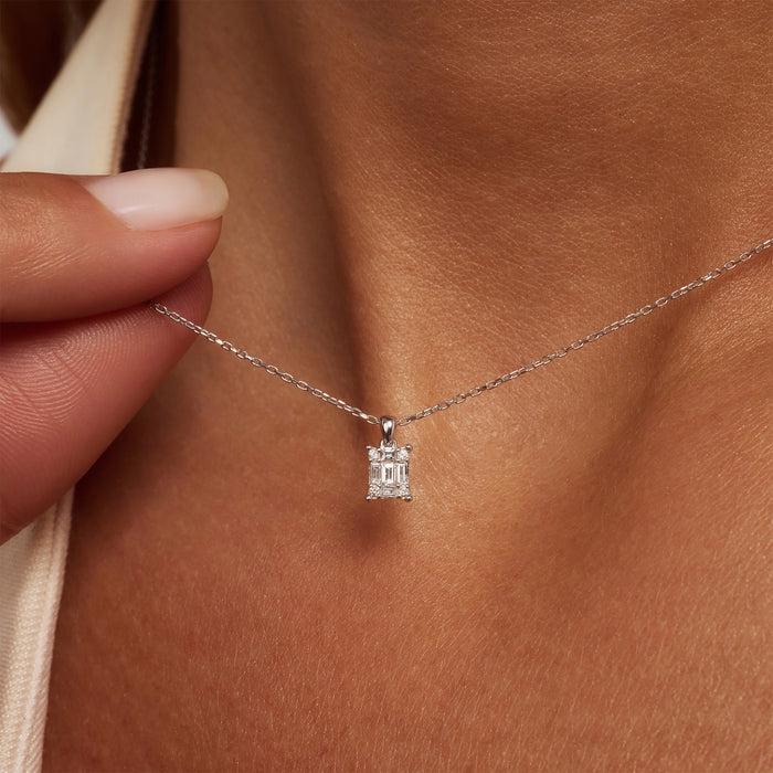 Isabel Bernard De La Paix Maxime Collier En Or Blanc 14 Carats Avec Diamant 0 11 Carat