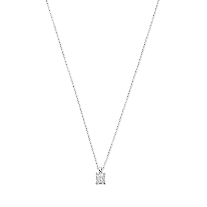 isabel bernard De la Paix Maxime collier en or blanc 14 carats avec diamant 0 11 carat