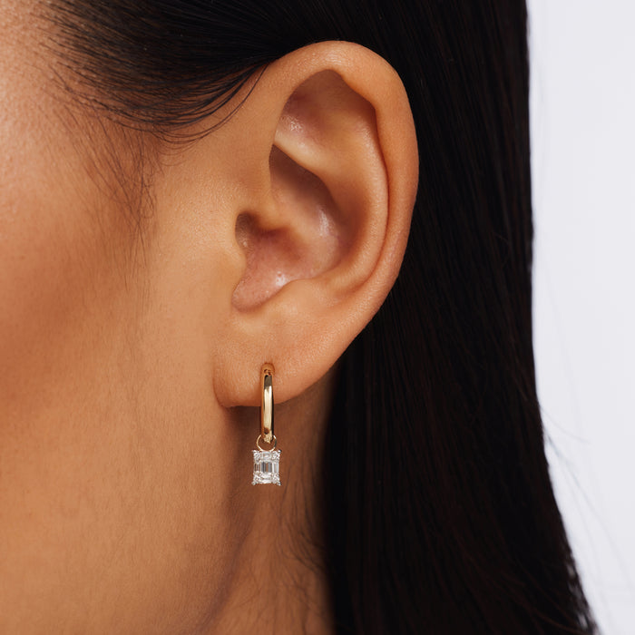 Isabel Bernard De La Paix Maxime Créoles En Or 14 Carats Avec Diamant 0.18 Carat