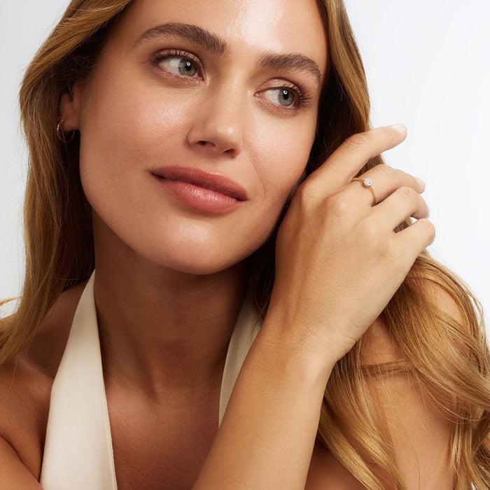 Isabel Bernard De La Paix Viviane Bague En Or 14 Carats Avec Diamant 0.06 Carat