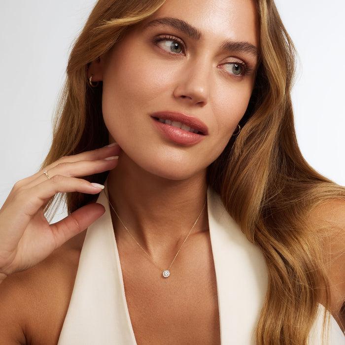 Isabel Bernard De La Paix Viviane Collier En Or 14 Carats Avec Diamant De 0.16 Carat