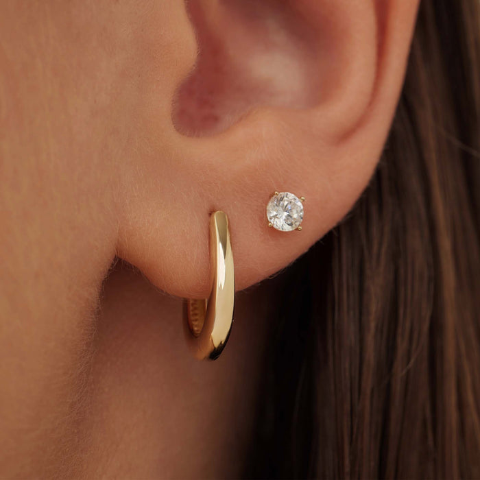 Isabel Bernard Ensemble De Boucles D'oreilles En Or 14 Carats Avec Chaînes De Cadeau D'Isabel