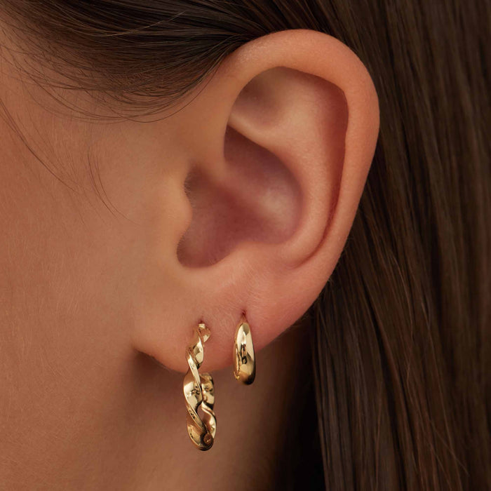 Isabel Bernard Ensemble De Boucles D'oreilles En Or 14 Carats Cadeau D'Isabel