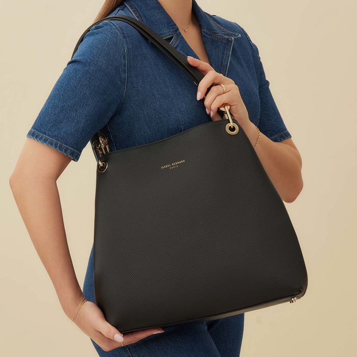 Isabel Bernard Femme Forte Annabelle Sac D'épaule En Cuir De Veau Noir