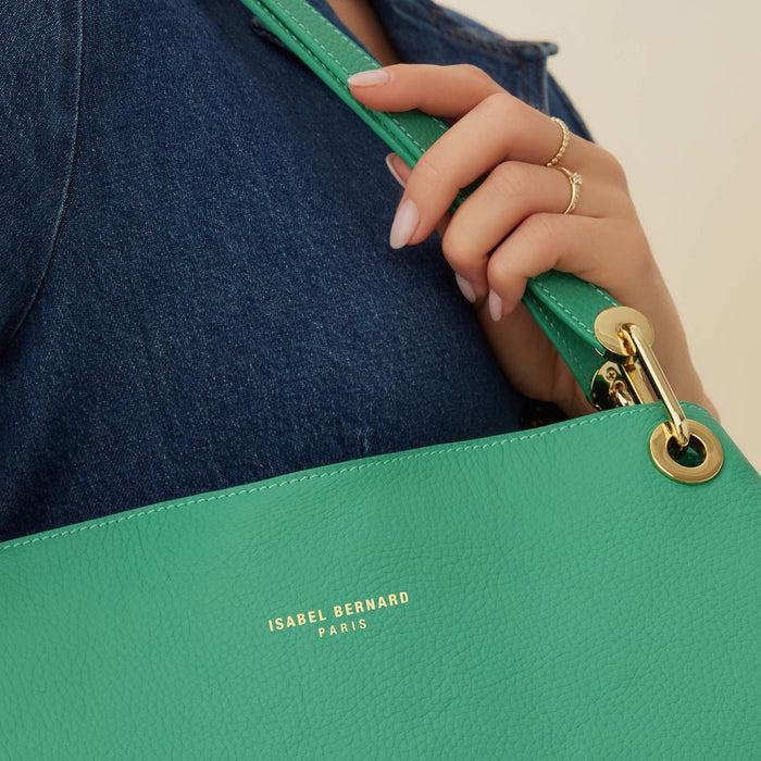 Isabel Bernard Femme Forte Annabelle Sac D'épaule En Cuir De Veau Vert