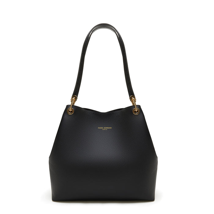 isabel bernard Femme Forte Annabelle sac d'épaule en cuir de veau noir
