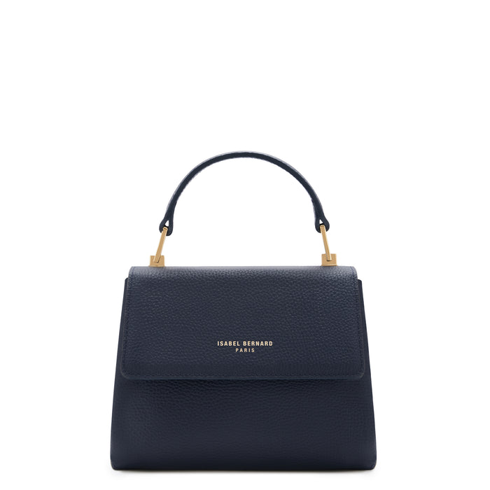 isabel bernard Femme Forte Heline bleu sac à main en cuir de veau
