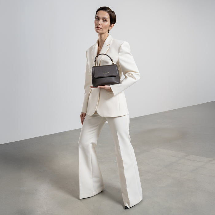 Isabel Bernard Femme Forte Heline Marron Sac à Main En Cuir De Veau