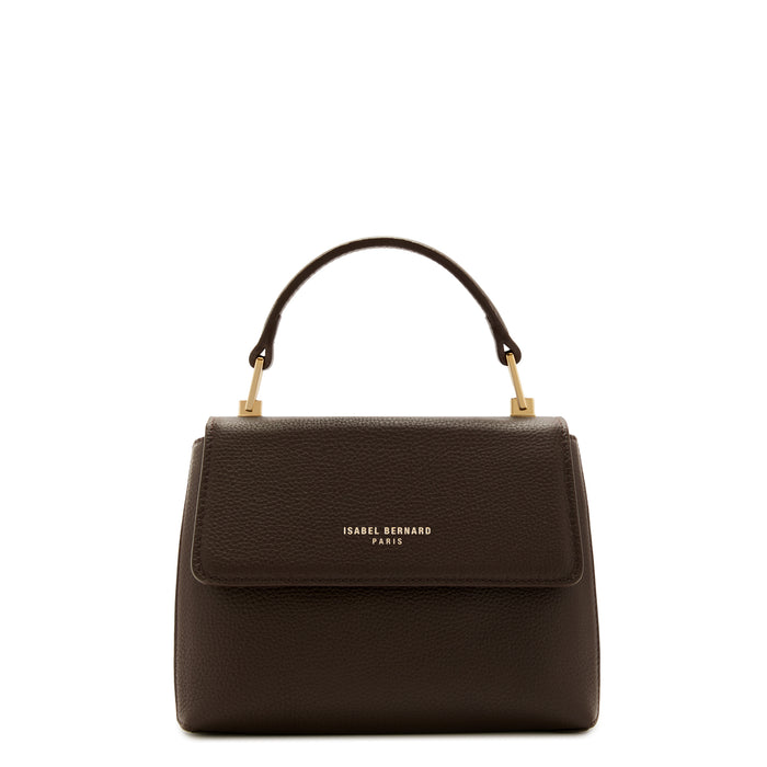 isabel bernard Femme Forte Heline marron sac à main en cuir de veau