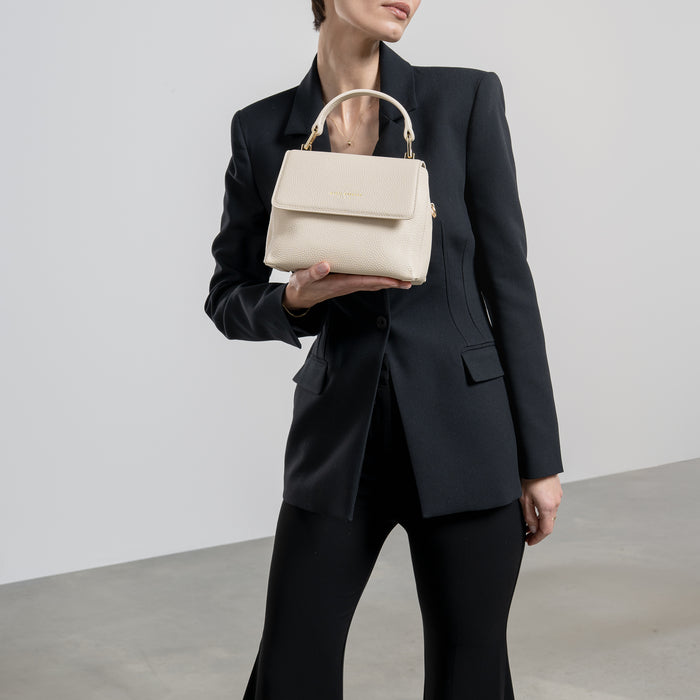 Isabel Bernard Femme Forte Heline Sac à Main En Cuir De Veau Crème