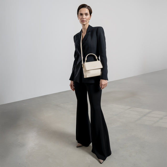 Isabel Bernard Femme Forte Heline Sac à Main En Cuir De Veau Crème