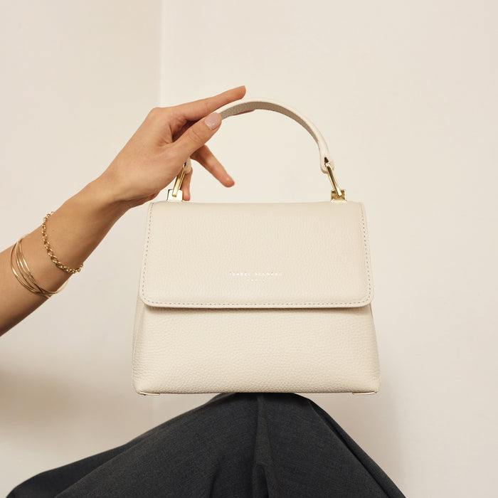 Isabel Bernard Femme Forte Heline Sac à Main En Cuir De Veau Crème
