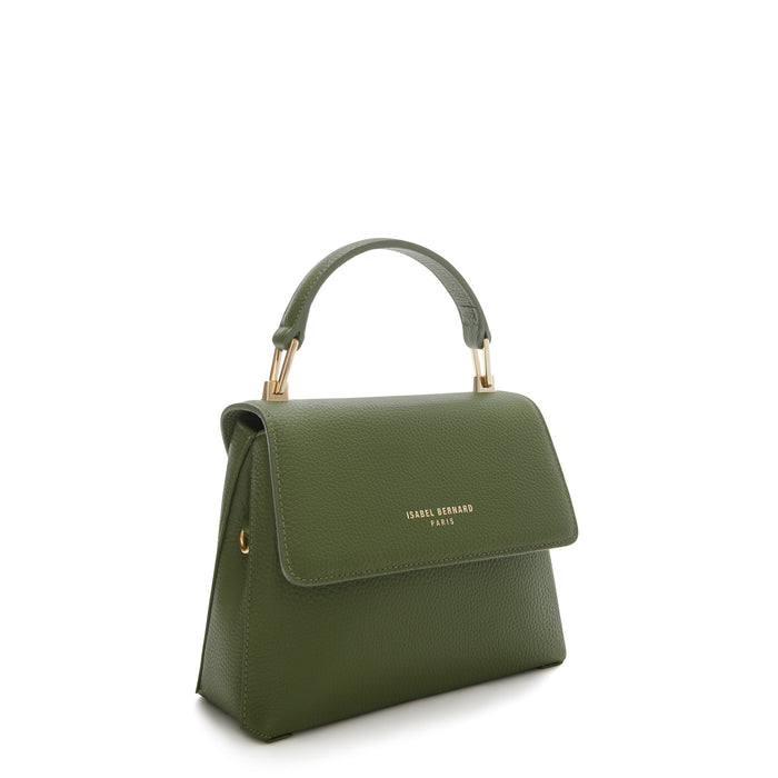 Isabel Bernard Femme Forte Heline Sac à Main En Cuir De Veau Vert