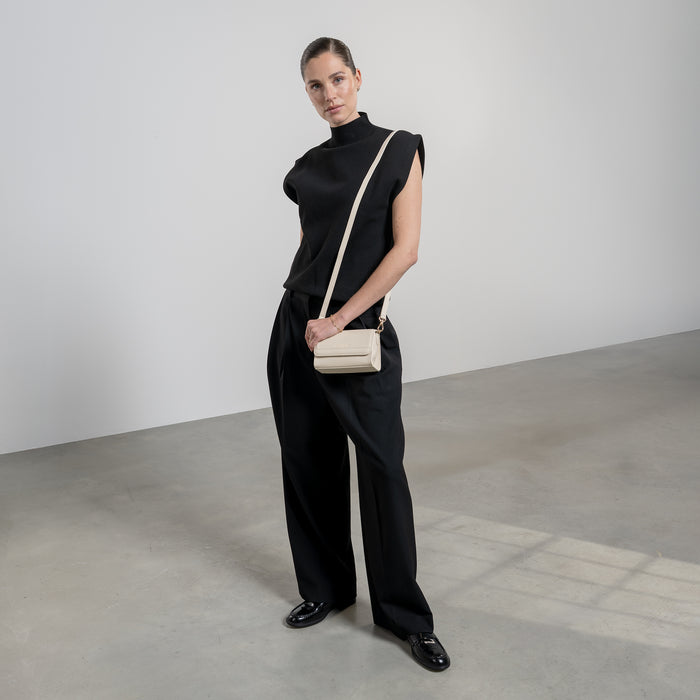 Isabel Bernard Femme Forte Kim Crème Sac à Bandoulière En Cuir De Veau