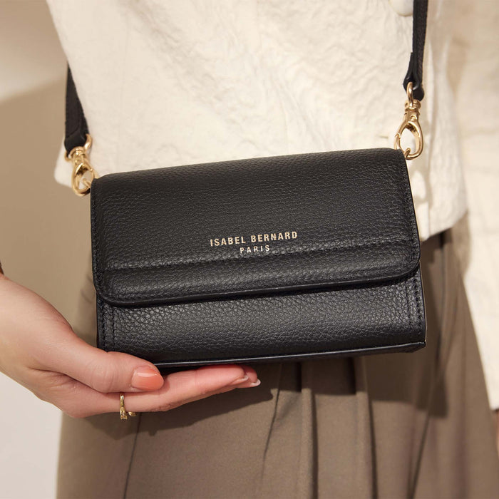 Isabel Bernard Femme Forte Kim Sac à Bandoulière En Cuir De Veau Noir