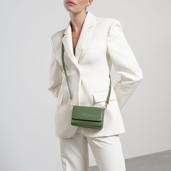 Isabel Bernard Femme Forte Kim Sac à Bandoulière En Cuir De Veau Vert