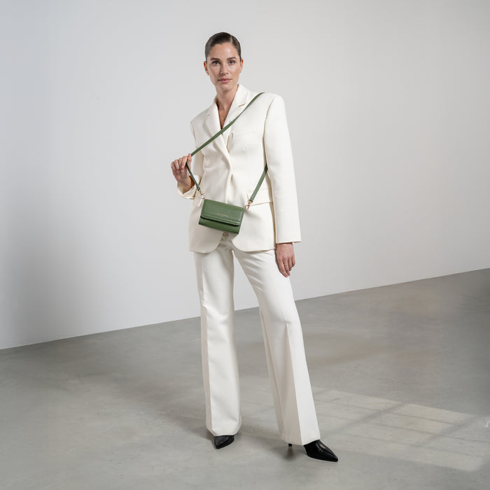 Isabel Bernard Femme Forte Kim Sac à Bandoulière En Cuir De Veau Vert