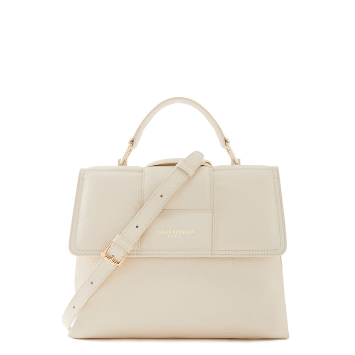 isabel bernard Femme Forte Lacy sac à main en cuir de veau crème