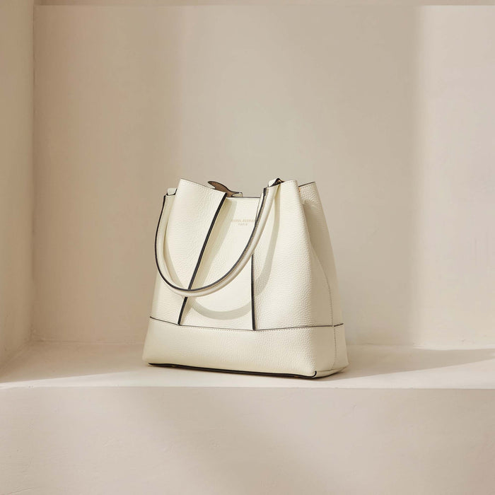 Isabel Bernard Femme Forte Macie Sac D'épaule En Cuir De Veau Crème