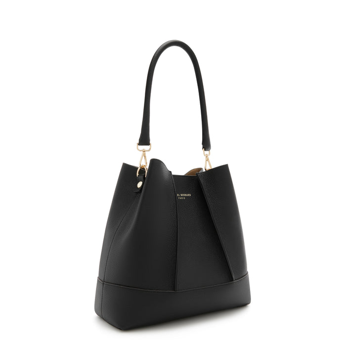 Isabel Bernard Femme Forte Macie Sac D'épaule En Cuir De Veau Noir