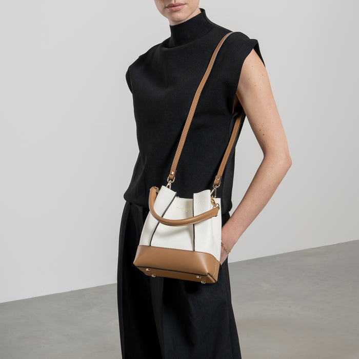 Isabel Bernard Femme Forte Minette Sac à Main En Cuir De Veau Crème