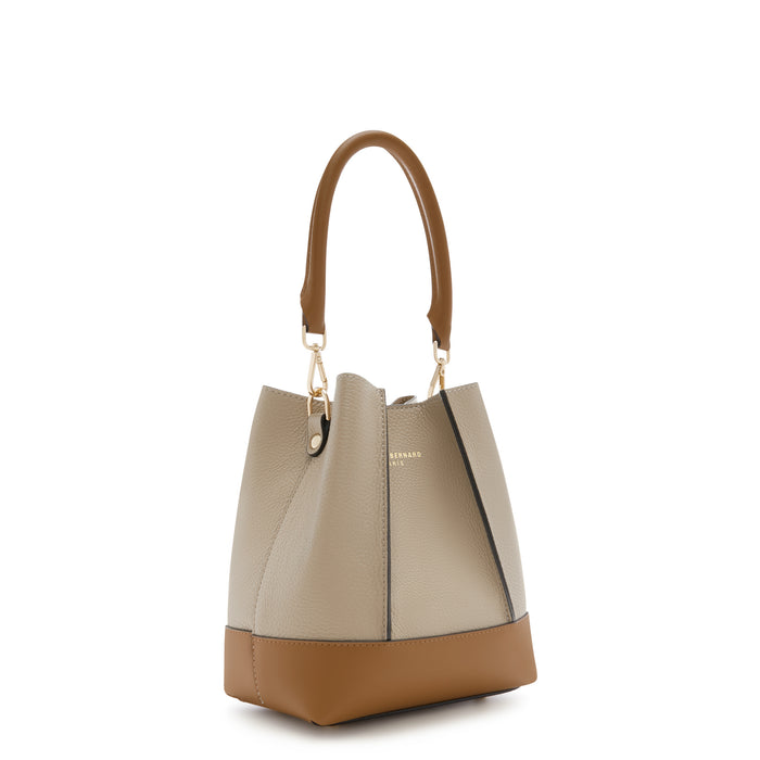 Isabel Bernard Femme Forte Minette Sac à Main En Cuir De Veau Taupe