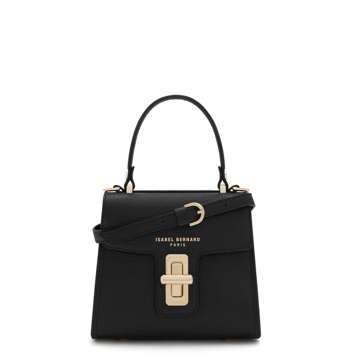 isabel bernard Femme Forte Simone Mini noir en cuir sac a main en cuir de veau