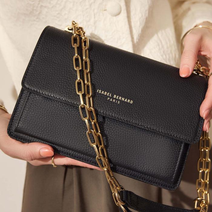 Isabel Bernard Femme Forte Valerie Sac D'épaule En Cuir De Veau Noir