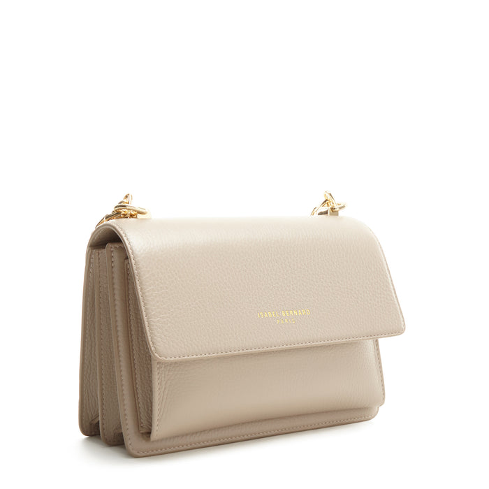 Isabel Bernard Femme Forte Valerie Sac D'épaule En Cuir De Veau Taupe