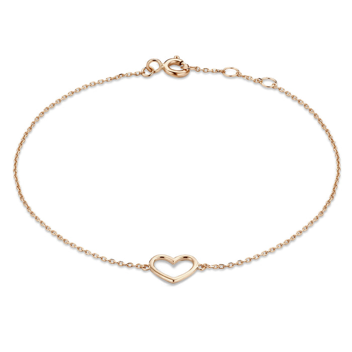 isabel bernard La Concorde Amore bracelet en or rose 14 carats avec cœur