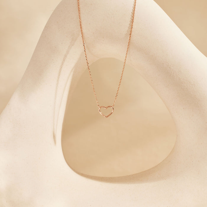 Isabel Bernard La Concorde Amore Collier En Or Rose 14 Carats Avec Cœur