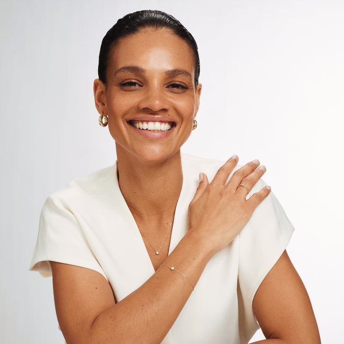 Isabel Bernard La Concorde Apolline Bracelet En Or Rose 14 Carats Et Oxyde De Zirconium