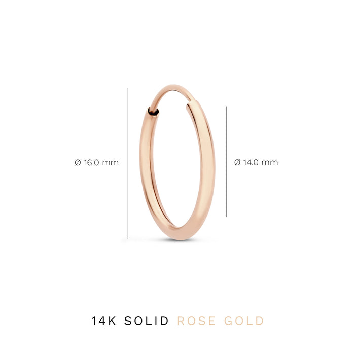 Isabel Bernard La Concorde Cerise Créoles En Or Rose 14 Carats 14 Mm