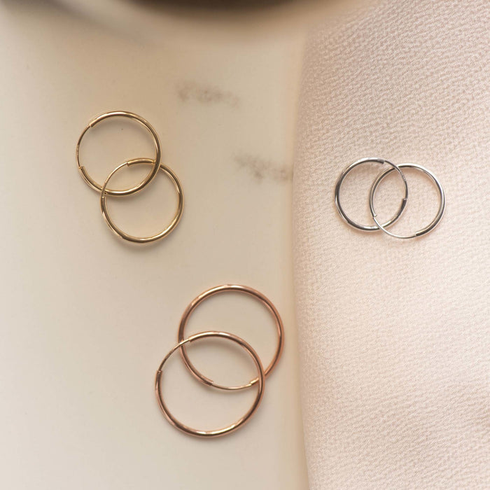 Isabel Bernard La Concorde Cerise Créoles En Or Rose 14 Carats (20 Mm)