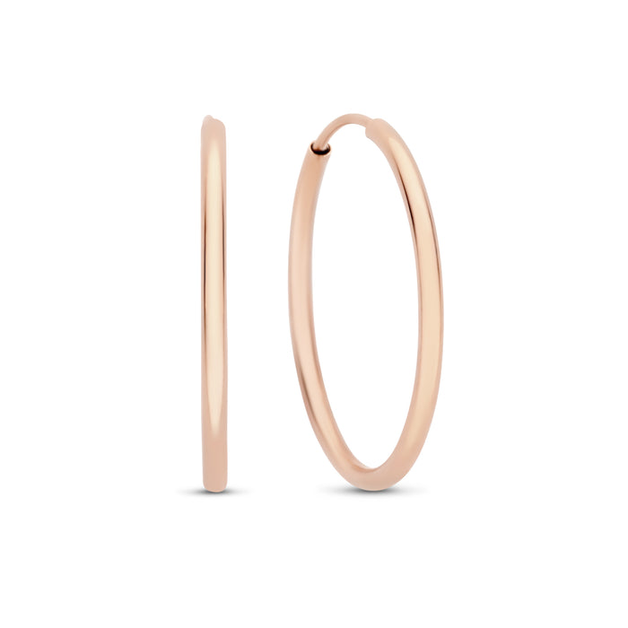 isabel bernard La Concorde Cerise créoles en or rose 14 carats (20 mm)