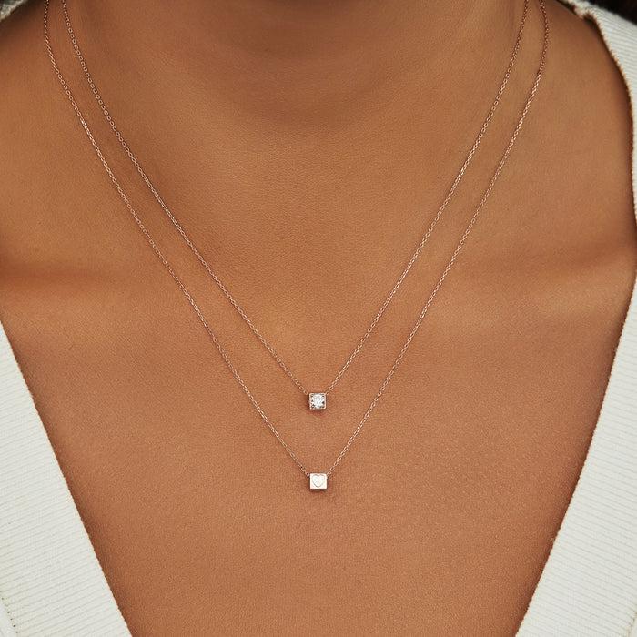 Isabel Bernard La Concorde Felie Breloque Cube En Or Rose 14 Carats Et Oxyde De Zirconium
