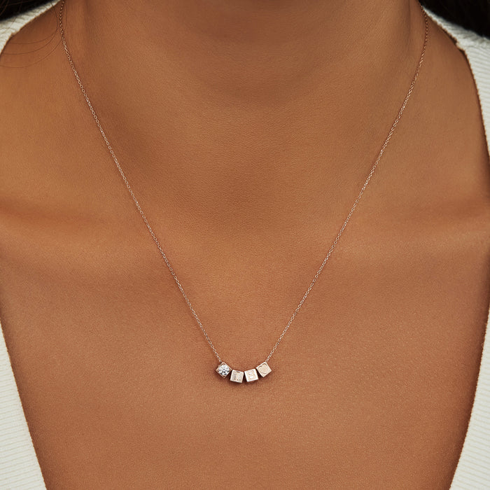 Isabel Bernard La Concorde Felie Breloque Cube En Or Rose 14 Carats Avec Cœur