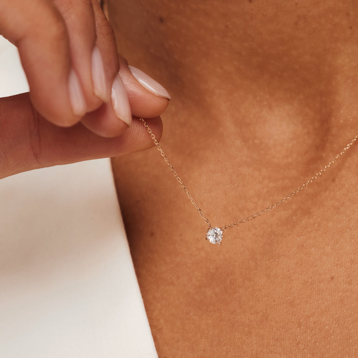 Isabel Bernard La Concorde Garance Collier En Or Rose 14 Carats Et Oxyde De Zirconium