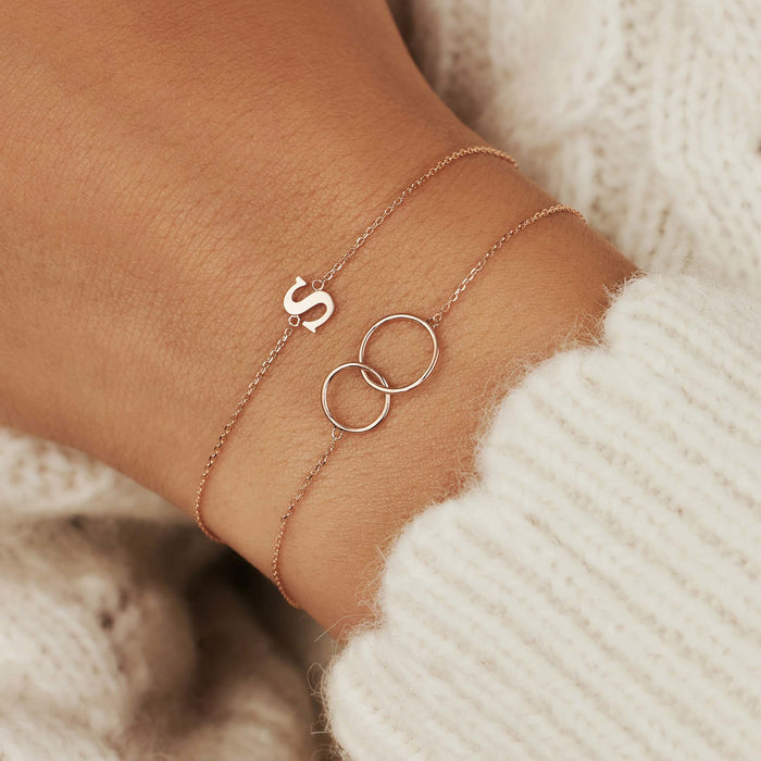 Isabel Bernard La Concorde Loulou Bracelet En Or Rose 14 Carats Avec Cercles