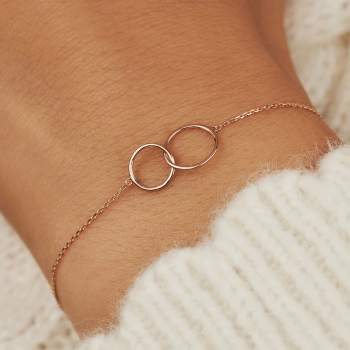 Isabel Bernard La Concorde Loulou Bracelet En Or Rose 14 Carats Avec Cercles