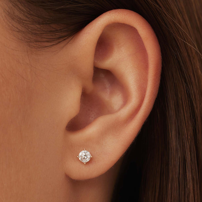 Isabel Bernard La Concorde Lourdes Clous D'oreilles En Or Rose 14 Carats Et Oxyde De Zirconium