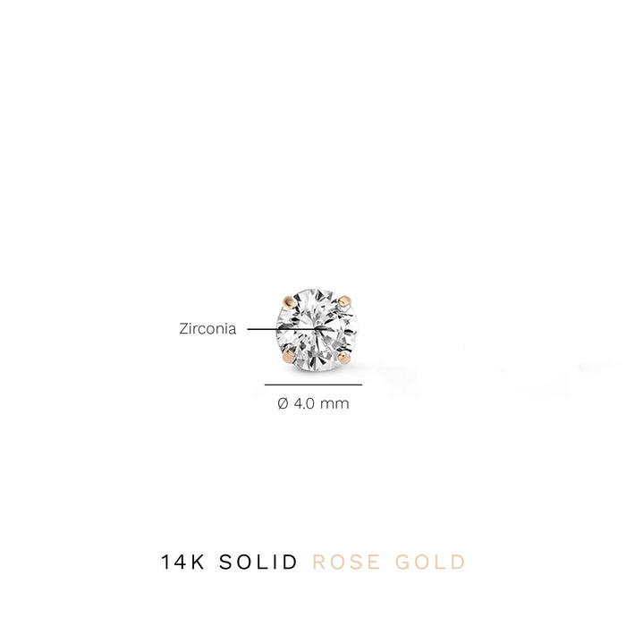 Isabel Bernard La Concorde Lourdes Clous D'oreilles En Or Rose 14 Carats Et Oxyde De Zirconium