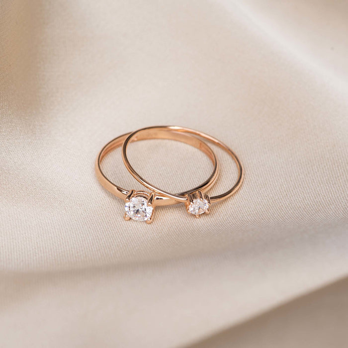 Isabel Bernard La Concorde Soleil Bague En Or Rose 14 Carats Et Oxyde De Zirconium