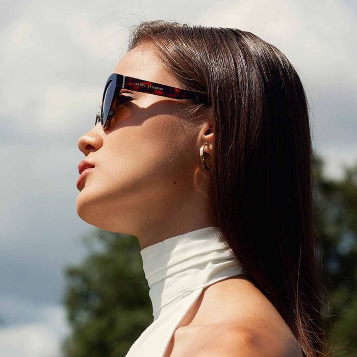 Isabel Bernard La Villette Rosaire Lunettes De Soleil Ovales Tortue Marron Avec Des Verres Bruns