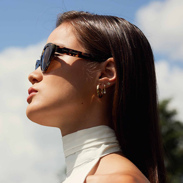 Isabel Bernard La Villette Rosaire Lunettes De Soleil Ovales Tortue Marron Avec Des Verres Bruns