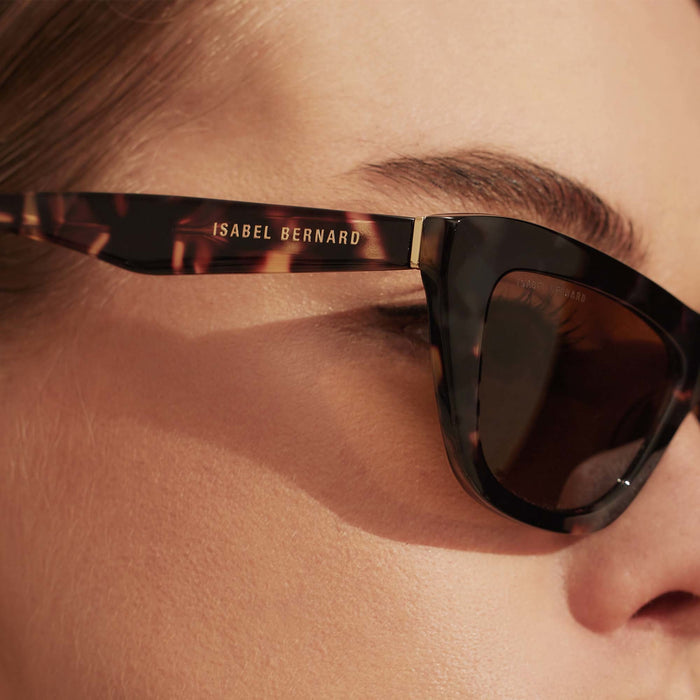 Isabel Bernard La Villette Roselin Lunettes De Soleil Cat Eye Tortue Marron Avec Des Verres Bruns