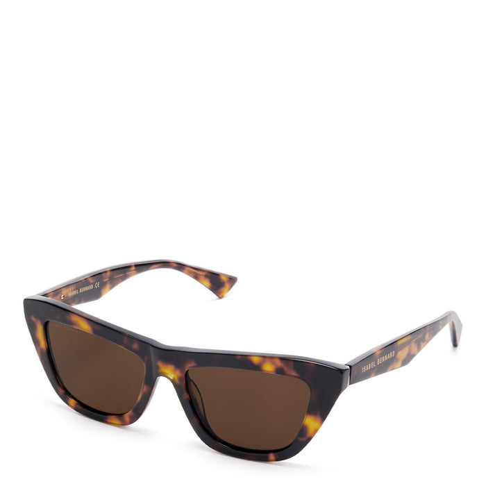 isabel bernard La Villette Roselin lunettes de soleil cat eye tortue marron avec des verres bruns