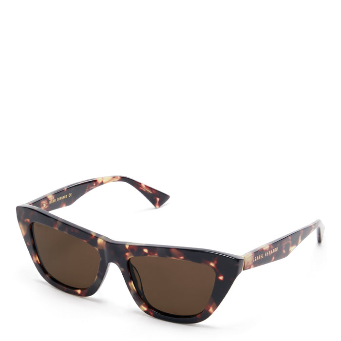 isabel bernard La Villette Roselin lunettes de soleil cat eye tortue marron avec des verres bruns