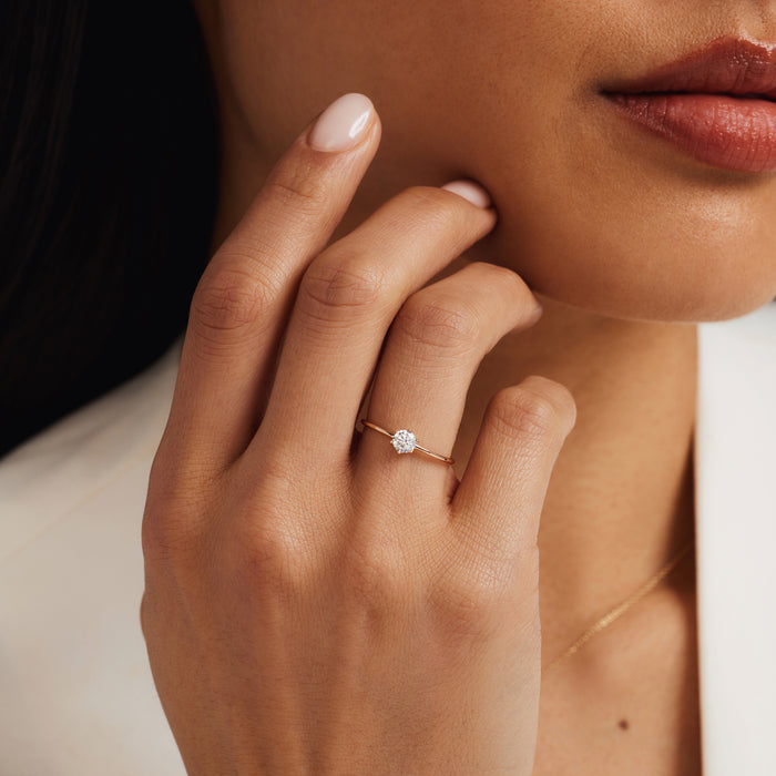 Isabel Bernard Le Marais Abelle Bague En Or 14 Carats Et Oxyde De Zirconium